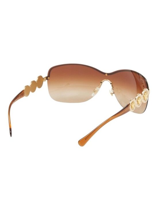 Versace Medusa Sunglasses Brown Gold Acetate Plated 1- Eyewear